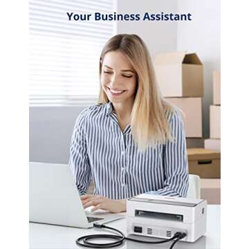 Osoeri Shipping Label Printer - Easy 4x6 USB Thermal Printer for Shipping Packages