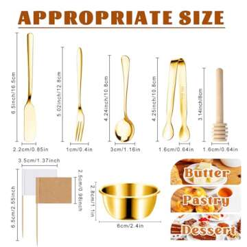 Mlurcu Cheese Butter Spreader Knives Set - Charcuterie Board Essential Accessories