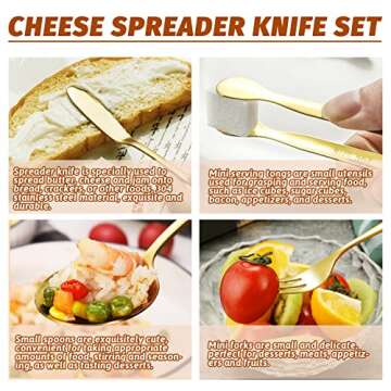 Mlurcu Cheese Butter Spreader Knives Set for Charcuterie Boards