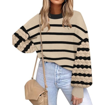 Women's Casual Chunky Sweaters 2024 Winter Long Sleeve Knitted Outfits Crewneck Pullover Sweater Top...