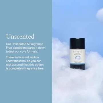 Each & Every All Natural Deodorant for Women & Men - Sensitive Skin, Plant-Based, Baking Soda & Aluminum-Free Deodorant - Clean 24 Hr Odor Control - Unscented & Fragrance Free Travel Size, 2.5oz