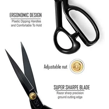 Professional 10 Inch Fabric Scissors for Crafting and Tailoring