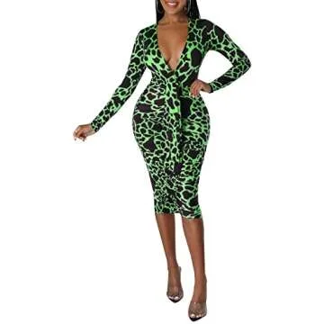 Sexy Deep V Neck Dress for Nights Out and Parties