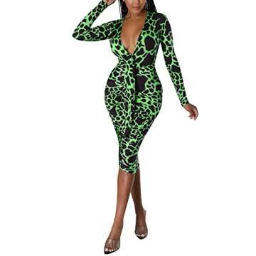 Sexy Deep V Neck Dress for Nights Out and Parties