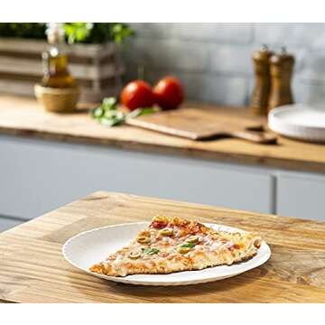 Comfy Package [9 Inch - 300 Count Uncoated White Paper Plates - Disposable, Decorative for Crafts