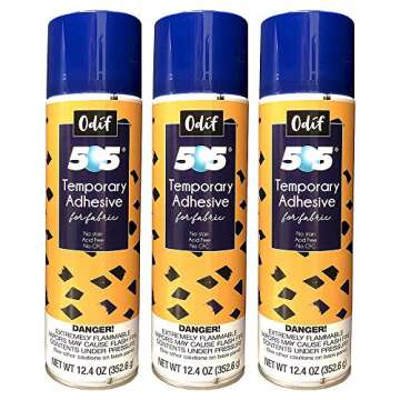 Odif USA 505 Spray & Fix Temporary Fabric Adhesive 3/Pk-12.4oz, 3 Pack