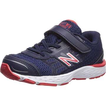 New Balance Kid's 680 V5 Alternative Closure Running Shoe, Pigment, 6.5 M US Toddler