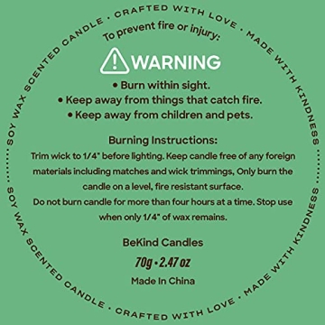 BeKind Good Vibes 6 Scented Candles Set for Relaxation