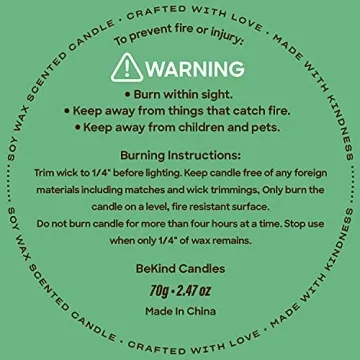 BeKind Good Vibes 6 Scented Candles Set for Relaxation