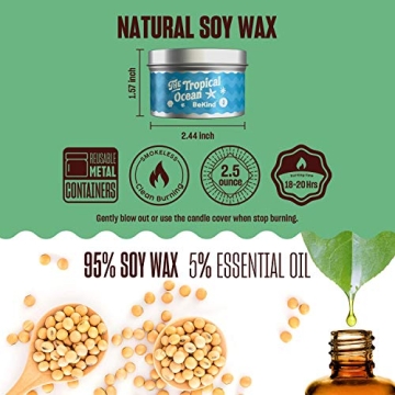 BeKind Good Vibes 6 Scented Candles Set for Relaxation