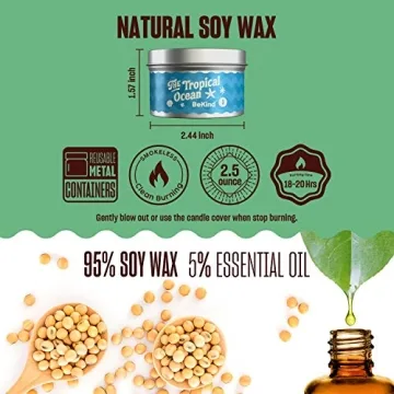 BeKind Good Vibes 6 Scented Candles Set for Relaxation