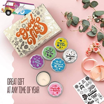 BeKind Good Vibes 6 Scented Candles Set for Relaxation