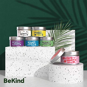 BeKind Good Vibes 6 Scented Candles Set for Relaxation