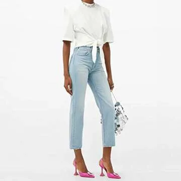 Arqa Satin Slingback Heels for Women Crystal Pointed Toe High Heels Wedding Bride Pink Pumps Shoes