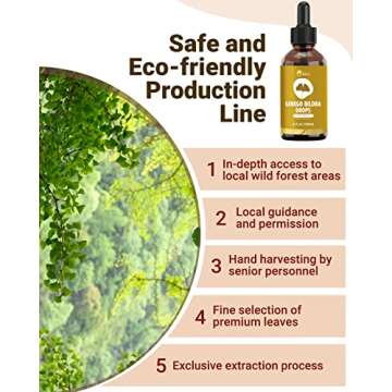 KingHealth Organic Ginkgo Biloba Extract Liquid Supplements, Brain & Focus Support, 98% Absorption, Vegan, Non-GMO, Alcohol & Gluten Free - 4 Fl Oz