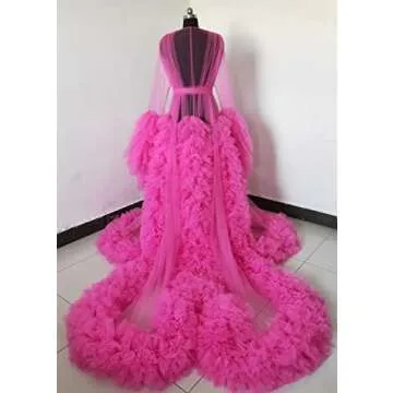 Luxurious BATHGOWN Tulle Robe for Maternity Photoshoots