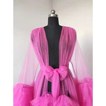 Luxurious BATHGOWN Tulle Robe for Maternity Photoshoots