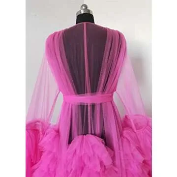 Luxurious BATHGOWN Tulle Robe for Maternity Photoshoots