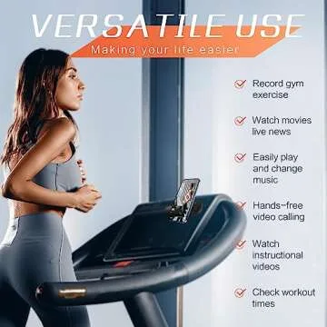 Efocakiox Dual Magnetic Phone Holder for Gym, Strong Magnet Gym Phone Mount&Holder, Fit All Phone- 360°Adjustable Holder for Video Recording- Designed for Gym, Car, Kitchen