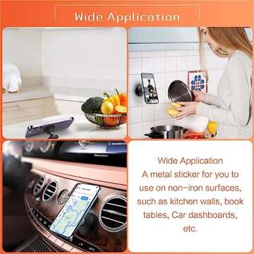 Efocakiox Dual Magnetic Phone Holder for Gym, Strong Magnet Gym Phone Mount&Holder, Fit All Phone- 360°Adjustable Holder for Video Recording- Designed for Gym, Car, Kitchen