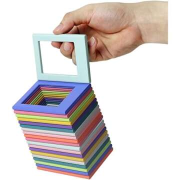 Orga'Neat Magnetic Photo Frames - Colorful Fridge Frames for Polaroid Instax Mini