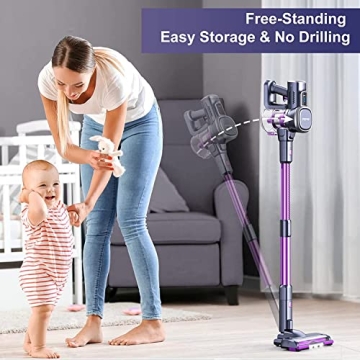 Lubluelu Cordless Vacuum with Powerful 25000Pa Suction