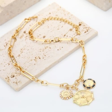 Chunky Gold Sun Mountain River Necklace for All