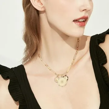 Chunky Gold Sun Mountain River Necklace for All