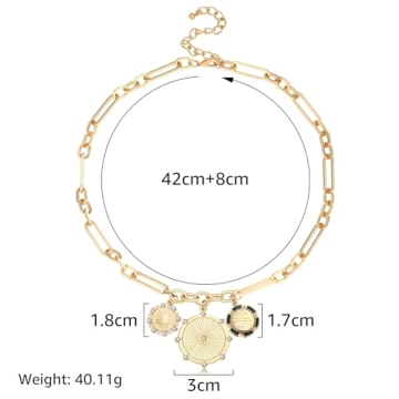 Chunky Gold Sun Mountain River Necklace for All