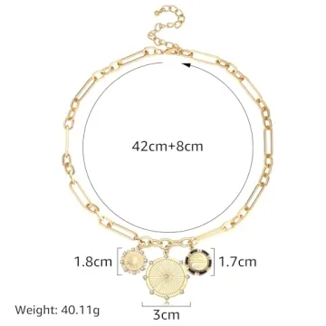 Chunky Gold Sun Mountain River Necklace for All