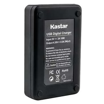 Kastar 3-Pack Batteries + Charger for Sony Cameras