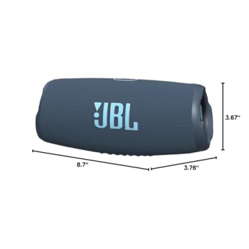 JBL CHARGE 5 - Portable Waterproof (IP67) Bluetooth Speaker with Powerbank USB Charge out, 20 hours playtime, JBL Partyboost (Blue)