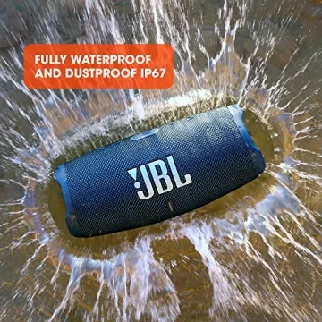 JBL CHARGE 5 - Portable Waterproof (IP67) Bluetooth Speaker with Powerbank USB Charge out, 20 hours playtime, JBL Partyboost (Blue)