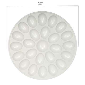 Zak Designs 12-inch White Melamine Egg Tray