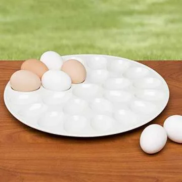 Zak Designs 12-Inch Melamine Egg Tray for Stylish Serving