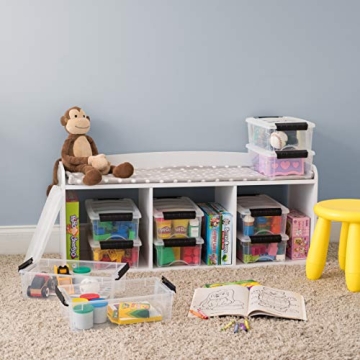 IRIS USA 6 Quart Stackable Storage Bins - 10 Pack, Clear