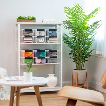 IRIS USA 6 Quart Stackable Storage Bins - 10 Pack, Clear