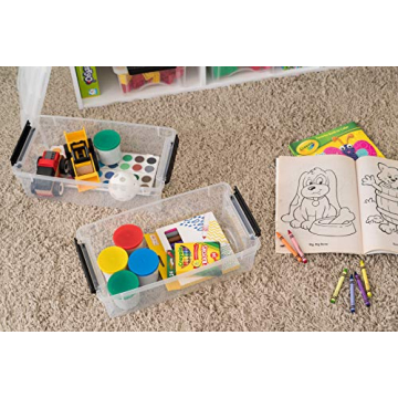 IRIS USA 6 Quart Stackable Storage Bins - 10 Pack, Clear