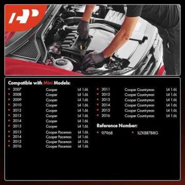 A-Premium Iridium Platinum Spark Plugs Compatible with Mini Cooper 2007-2015, Cooper Countryman 2011...