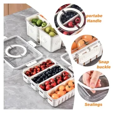 Portable Picnic Fruit Trays with Lids - Freshness Guaranteed