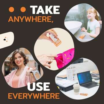 Impossibly Compact Travel Wipes with Natural Extracts - Skin-Friendly Wet Wipes, Hypoallergenic & Unscented for Adults, Kids & Baby Care - 10 Pack Total 60 Wipes