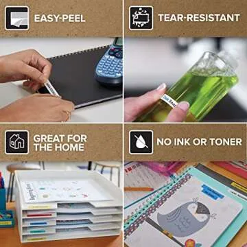 DYMO Label Maker with 3 Bonus Labeling Tapes | LetraTag 100H Handheld Label Maker & LT Label Tapes, Easy-to-Use, Great for Home & Office Organization (Renewed)