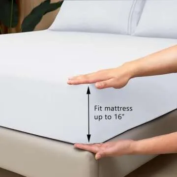 Mejoroom Full Size Sheet Sets - Hotel Luxury 1800 White Sheet - 16 Inch Deep Pocket Bed Sheets, Soft, Breathable, Wrinkle, Fade & Stain Resistant - 4 Piece (Full, White)