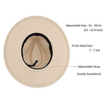 Pro Celia Big Wide Brim Women Fedora Hat