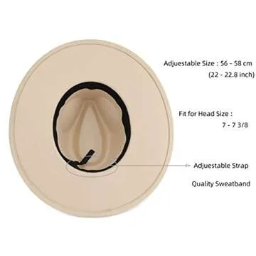 Pro Celia Big Wide Brim Fedora Hat for Women