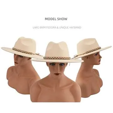 Pro Celia Big Wide Brim Fedora Hat for Women