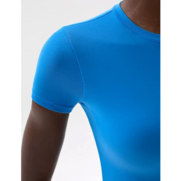 Stylish PUMIEY Bodysuit for Women Short Sleeve Tops