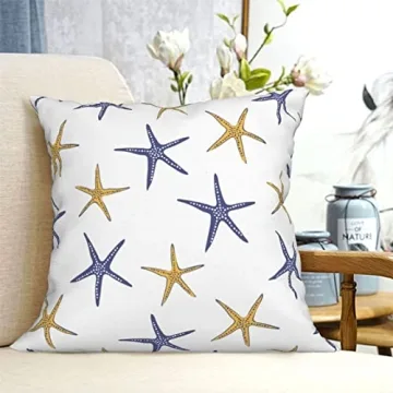 SHAPTOY Coastal Starfish Pillow Covers Set of 2 for Beach Decor