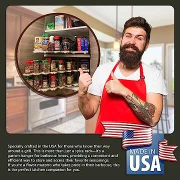 Vertical Spice Cabinet Mounted Spice Rack Drawer - Pull Out Cabinet Organizer - Cupboard Organizers & Storage - Pantry Shelves - 30 Reg. Jars, 3 Drawers, 2 Tiers (6.9" W x 10.75" H x 10.6" D, Cream)