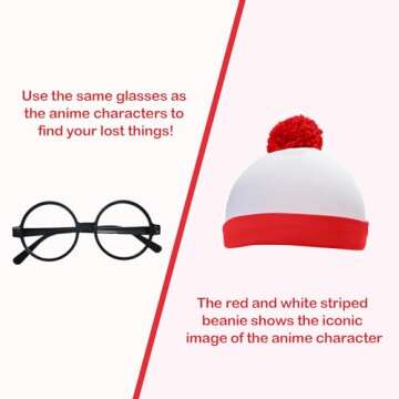 Gumyawl Adult Red and White Striped Shirt Men Women's Funny Halloween Costumes Shirt Hat Socks and Glasses Suits (Woman, XX-Large)